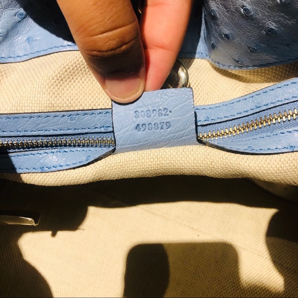 gucci bag with ostrich leather - Picture 2 of 9